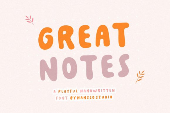 Great Notes: A Modern Handwritten Display Font