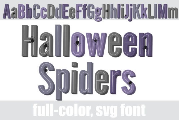 Halloween Spiders: A Bold Color Font for Campaigns