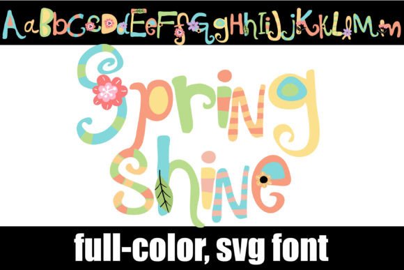 Spring Shine: A Vibrant Color Font for Web Design